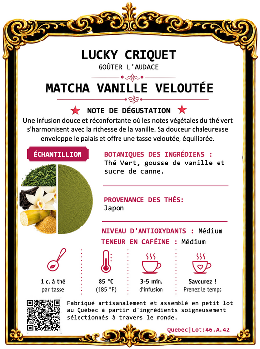 MATCHA VANILLE VELOUTÉE