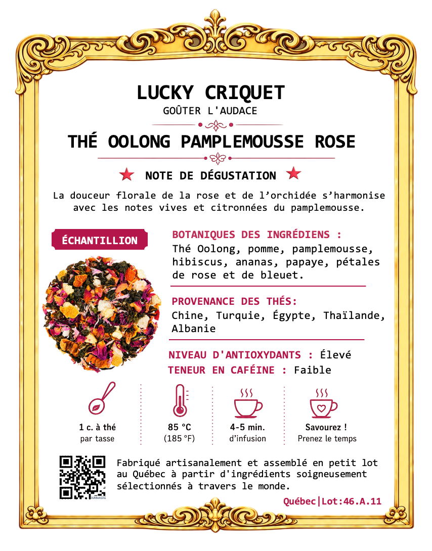 THÉ OOLONG PAMPLEMOUSSE ROSE