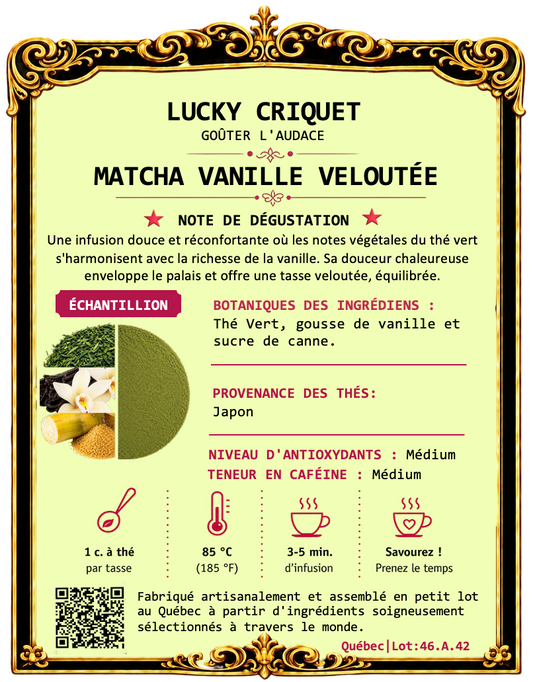 MATCHA VANILLE VELOUTÉE