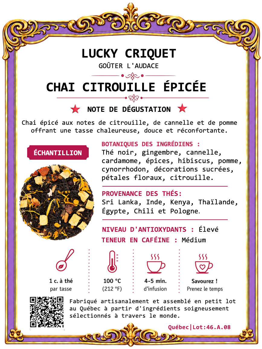 CHAI CITROUILLE ÉPICÉE