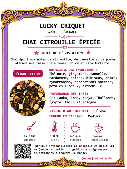 CHAI CITROUILLE ÉPICÉE